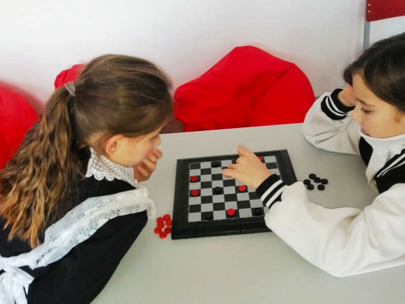 Шахматный и шашечный турниры среди 5-ых, 6-ых, 7-ых и 8-ых классов школы..